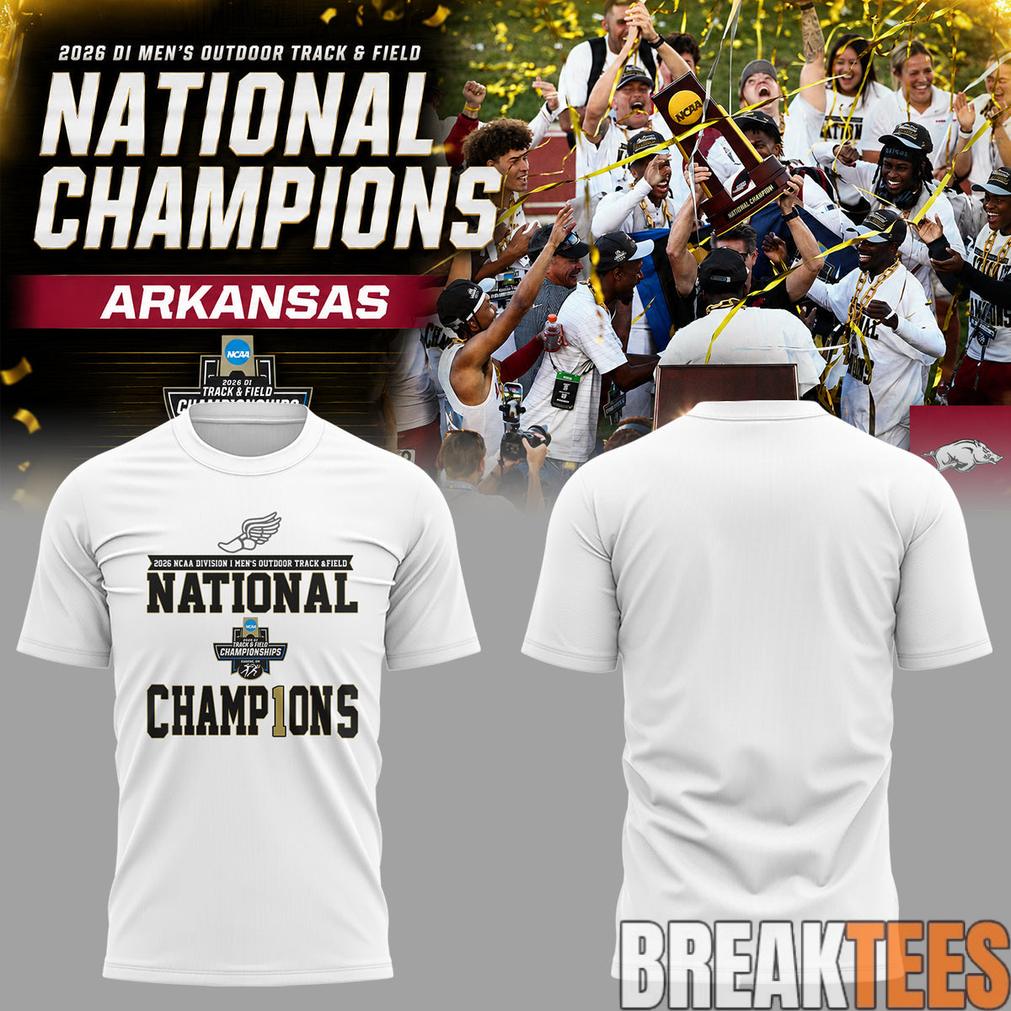 Razorbacks 2026 D1 Men’s Outdoor Track&Field National Champions 2D T-Shirt Razorbacks 2026 D1 Men’s Outdoor Track&Field National Champions 2D T-Shirt