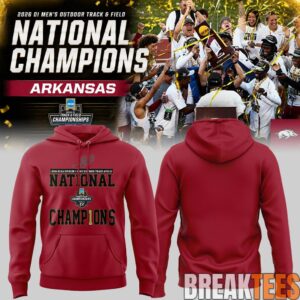 Razorbacks 2026 D1 Men’s Outdoor Track&Field National Champions Hoodie 1