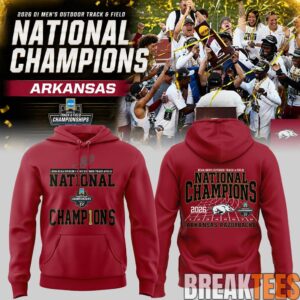 Razorbacks 2026 D1 Men’s Outdoor Track&Field National Champions Hoodie 2