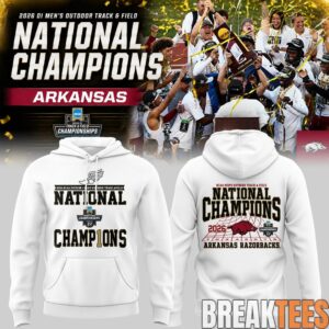 Razorbacks 2026 D1 Men’s Outdoor Track&Field National Champions Hoodie 3