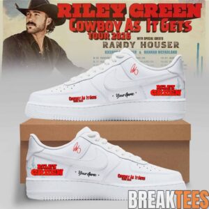 Riley Green Cowboy As It Gets Tour 2026 Custom Air Force 1 Shoes 3