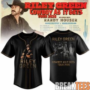 Riley Green Cowboy As It Gets Tour 2026 Special Baseball Jersey