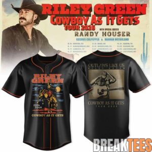 Riley Green Cowboy As It Gets Tour 2026 Special Baseball Jersey 1