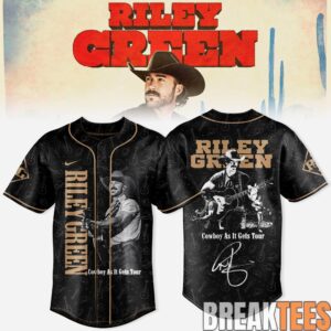 Riley Green Cowboy As It Gets Tour 2026 Special Baseball Jersey 4