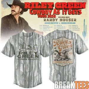 Riley Green Cowboy As It Gets Tour 2026 Special Baseball Jersey 5