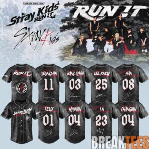 STRAY KIDS RUN IT WORLD TOUR 2026 Edition Baseball Jersey 1