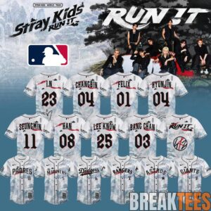 STRAY KIDS RUN IT WORLD TOUR 2026 Edition Baseball Jersey 2