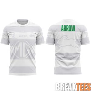 South Sydney Rabbitohs Arrow White 2026 T-Shirt 1 South Sydney Rabbitohs Arrow White 2026 T-Shirt 1
