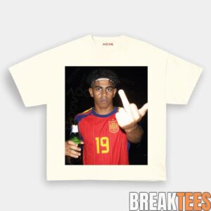 Spain Football Lamine Yamal Drunk Middle Finger T-Shirt 1