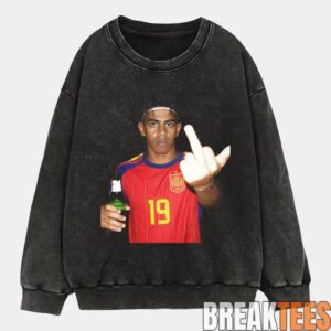 Spain Football Lamine Yamal Drunk Middle Finger T-Shirt 2