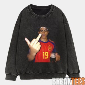 Spain Football Lamine Yamal Drunk Middle Finger T-Shirt 7