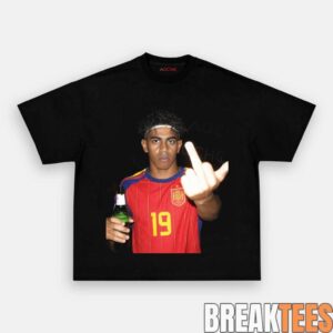 Spain Football Lamine Yamal Drunk Middle Finger T-Shirt 9