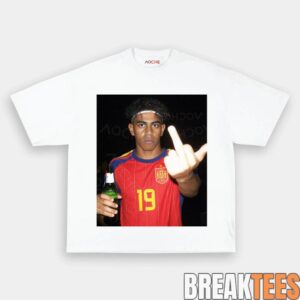 Spain Football Lamine Yamal Drunk Middle Finger T-Shirt 11