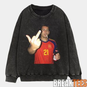 Spain Football Oyarzabal Drunk Middle Finger T-Shirt 2