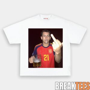 Spain Football Oyarzabal Drunk Middle Finger T-Shirt 5