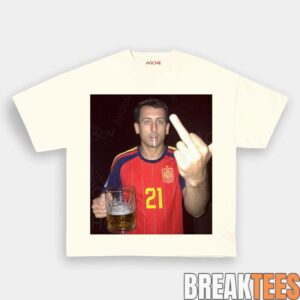 Spain Football Oyarzabal Drunk Middle Finger T-Shirt 6