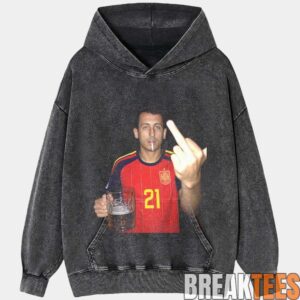 Spain Football Oyarzabal Drunk Middle Finger T-Shirt 8