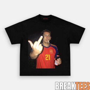 Spain Football Oyarzabal Drunk Middle Finger T-Shirt 9