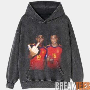 Spain Football Rodri x Lamal Drunk Middle Finger T-Shirt 5