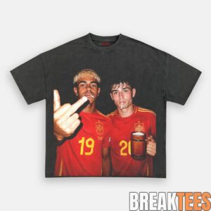 Spain Football Yamal x Pedri Middle Finger T-Shirt 4