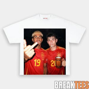 Spain Football Yamal x Pedri Middle Finger T-Shirt 5