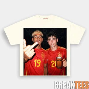 Spain Football Yamal x Pedri Middle Finger T-Shirt 6
