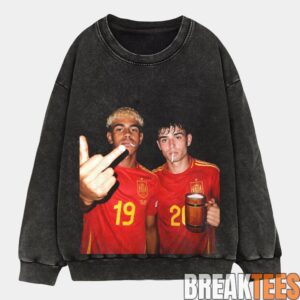 Spain Football Yamal x Pedri Middle Finger T-Shirt 7