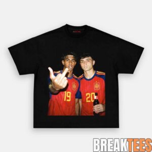 Spain Football Yamal x Pedri Middle Finger T-Shirt 9