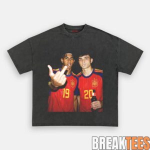 Spain Football Yamal x Pedri Middle Finger T-Shirt 10