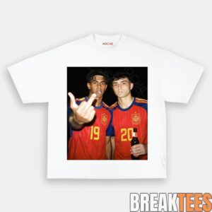 Spain Football Yamal x Pedri Middle Finger T-Shirt 11