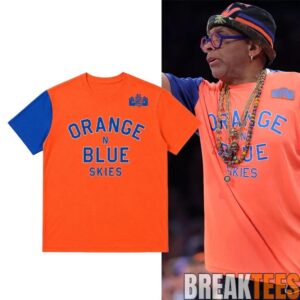 Spike Lee Orange And Blue Skies Knicks Game 4 Shirt