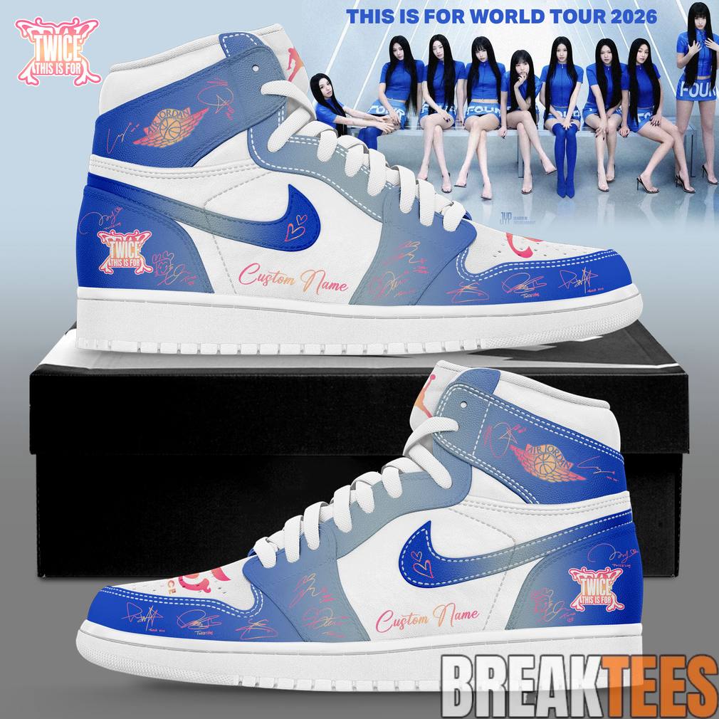 TWICE This Is For World Tour 2026 Signature Custom Air Jordan 1 Shoes TWICE This Is For World Tour 2026 Signature Custom Air Jordan 1 Shoes