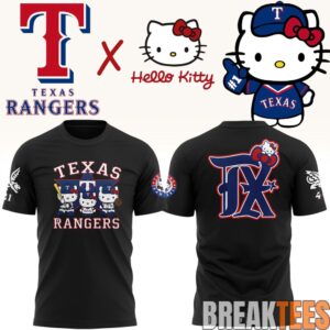 Texas Rangers x Hello Kitty Night Limited T-Shirt 1