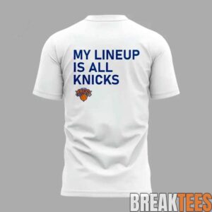 Timothée Chalamet New York Knicks Lineup T-Shirt 2