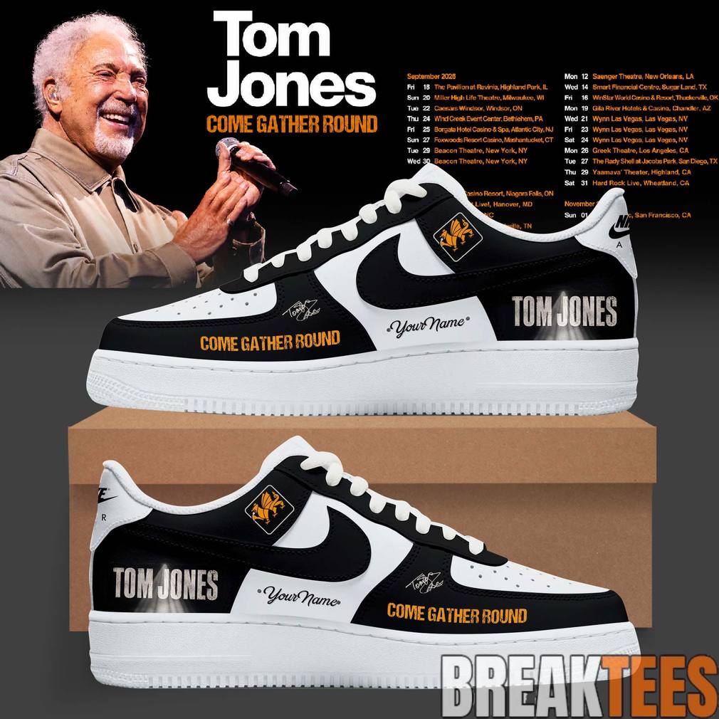 Tom Jones Come Gather Round Tour 2026 Custom AF1 Shoes Tom Jones Come Gather Round Tour 2026 Custom AF1 Shoes