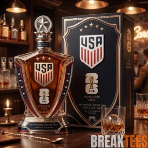 USA National Soccer Team FIFA World Cup 2026 Whiskey Bottle