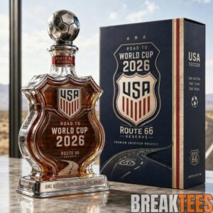 USA Soccer Road To World Cup 2026 Route 66 Whiskey Bottle 1