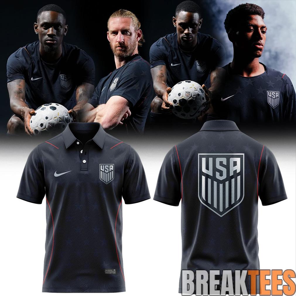 USMNT 2026 Stripes Match Black Edition Polo USMNT 2026 Stripes Match Black Edition Polo