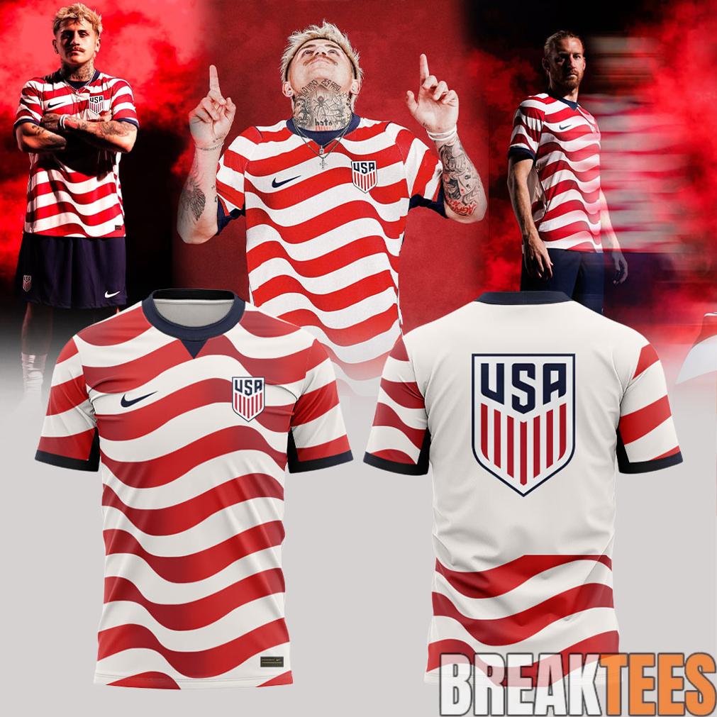 US Soccer 2026 Stripes Match T-Shirt US Soccer 2026 Stripes Match T-Shirt