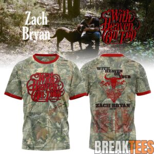 Zach Bryan With Heaven On Tour 2026 Camo Shirt