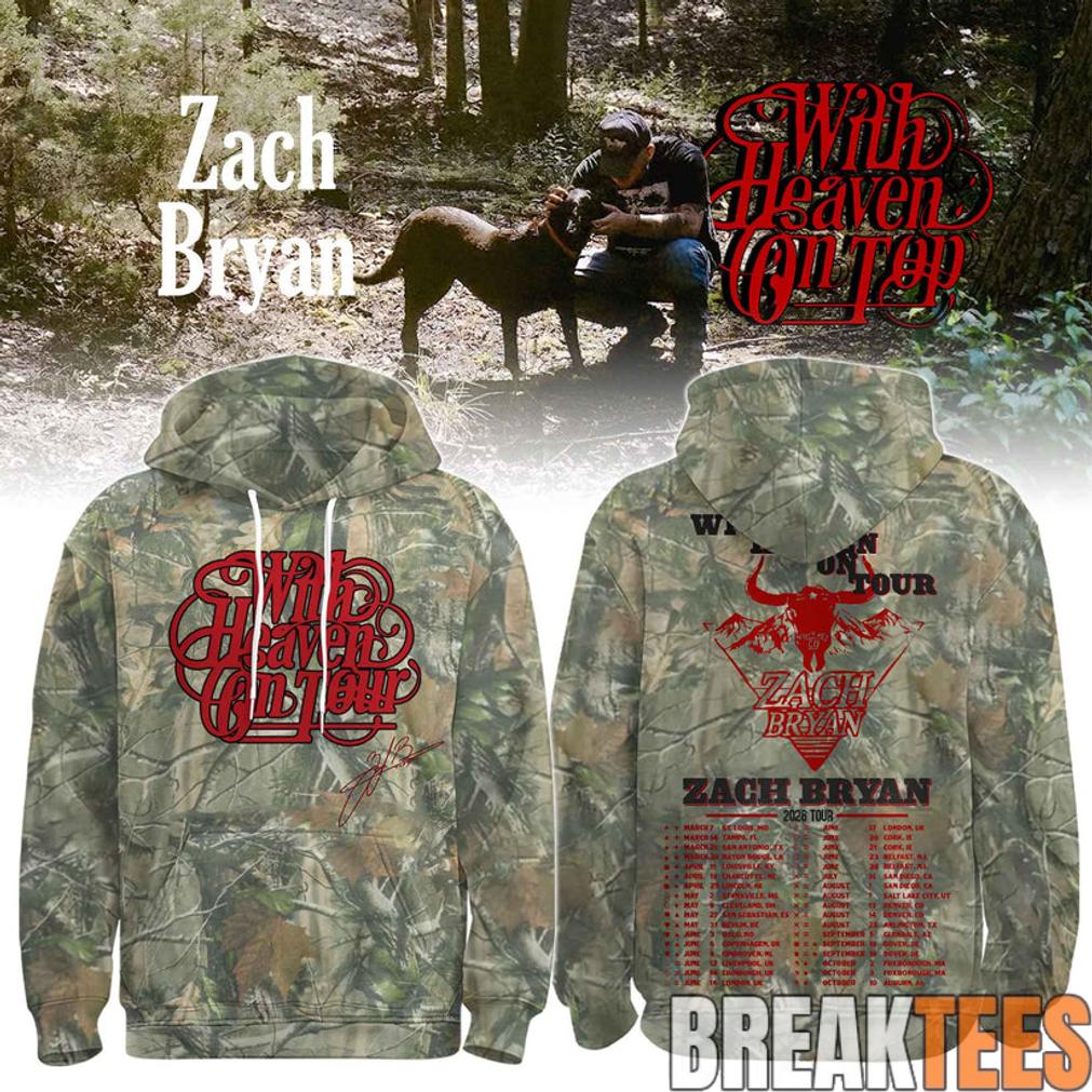 Zach Bryan With Heaven On Tour 2026 Hoodie Zach Bryan With Heaven On Tour 2026 Hoodie