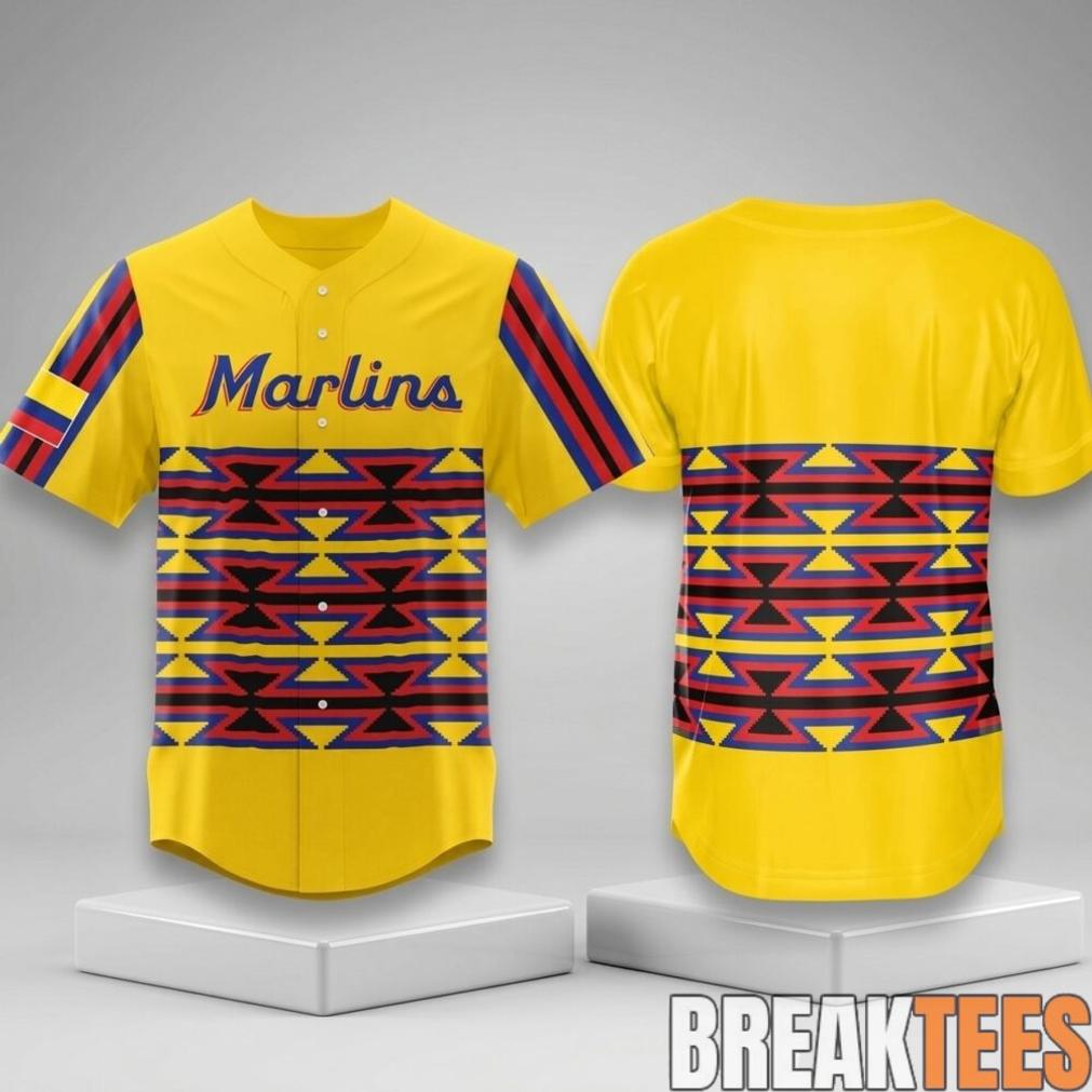 2026 Marlins Colombian Heritage Baseball Jersey 2026 Marlins Colombian Heritage Baseball Jersey