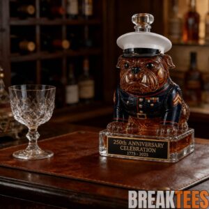 250th Anniversary Military-Inspired Bulldog Whiskey Bottle 2