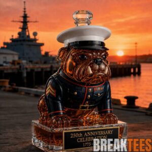 250th Anniversary Military-Inspired Bulldog Whiskey Bottle 3
