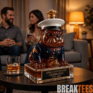250th Anniversary Military-Inspired Bulldog Whiskey Bottle 4