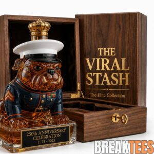 250th Anniversary Military-Inspired Bulldog Whiskey Bottle 5
