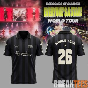 5 Seconds of Summer – EVERYONE’S A STAR! World Tour 2026 Polo Shirt