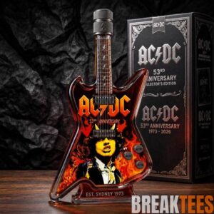 ACDC 53rd Anniversary Collector’s Edition Guitar-shaped Whiskey Bottle
