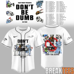 ASAP Rocky DON'T BE DUMB WORLD TOUR 2026 Baseball Jersey 1 ASAP Rocky DON'T BE DUMB WORLD TOUR 2026 Baseball Jersey 1