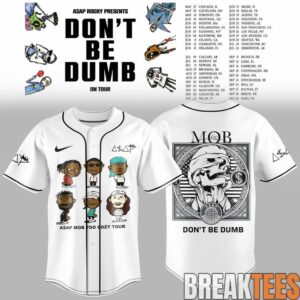 ASAP Rocky DON'T BE DUMB WORLD TOUR 2026 Baseball Jersey 2 ASAP Rocky DON'T BE DUMB WORLD TOUR 2026 Baseball Jersey 2
